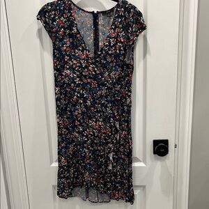 Floral Print Wrap Dress
